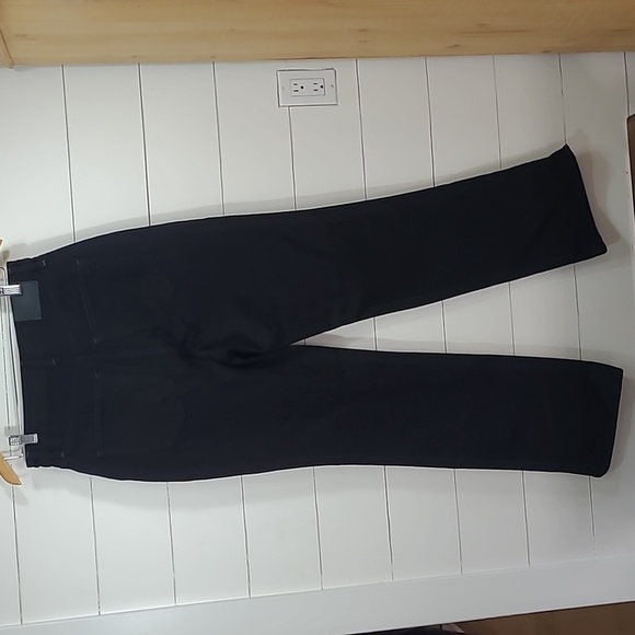 We The Free Jeans Women's sz 31 Black High Rise Loose Leg Distressed Denim Jean - Picture 3 of 10